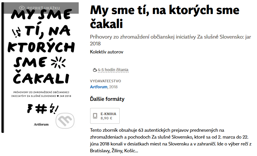 Obr. 4: Kniha My sme tí, na ktorých sme čakali