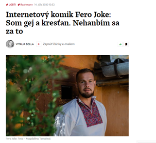 Obr. 3: Rozhovor s Fero Joke v Denníku N